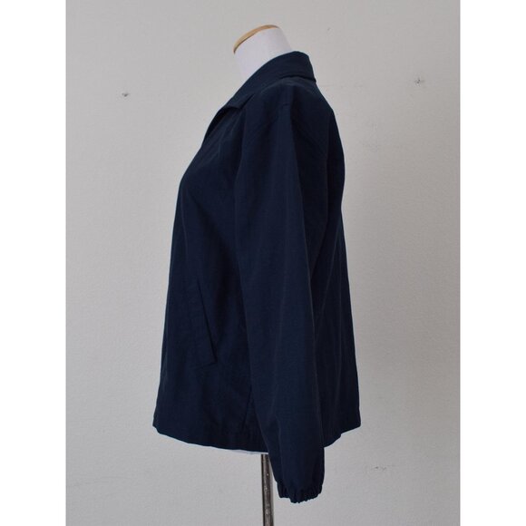 Vintage 90s Navy Nylon/Poly Windbreaker size Small - Picture 2 of 10